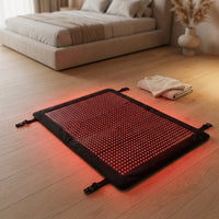2026 Upgraded Dual Wavelength LED Beads 660Nm&850Nm Red Light Therapy Mat Full Body, Used to Face and Body Pain Relief Skin Health Personal Care, 75" X 35'' (Black) — Studio Shot