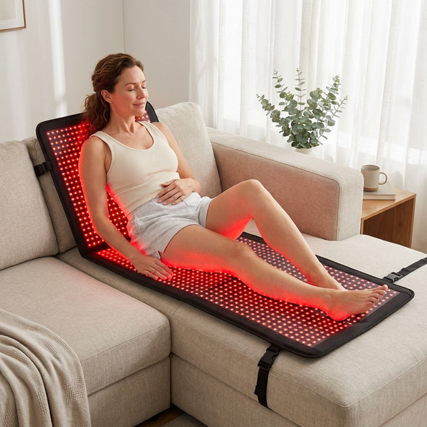 Red Light Therapy Mat Designed for Full Body Wellness, Dual 660nm 850nm LEDs, 75x35 Inches, 2570 LED Array