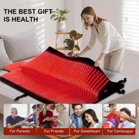 2026 Upgraded Dual Wavelength LED Beads 660Nm&850Nm Red Light Therapy Mat Full Body, Used to Face and Body Pain Relief Skin Health Personal Care, 75" X 35'' (Black)