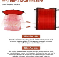 2026 Upgraded Dual Wavelength LED Beads 660Nm&850Nm Red Light Therapy Mat Full Body, Used to Face and Body Pain Relief Skin Health Personal Care, 75" X 35'' (Black)
